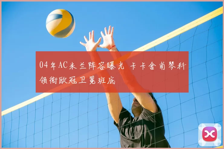 04年AC米兰阵容曝光 卡卡舍甫琴科领衔欧冠卫冕班底